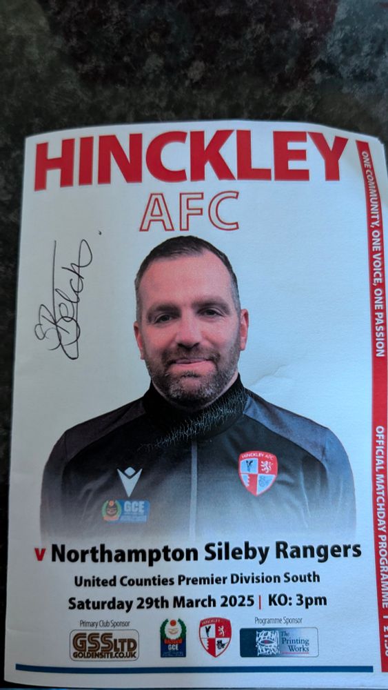 An autographed program from yesterday's game!