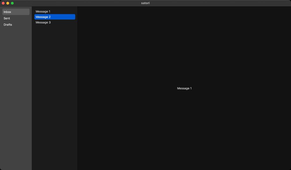 A React Native macOS application rendering NavigationSplitView from SwiftUI