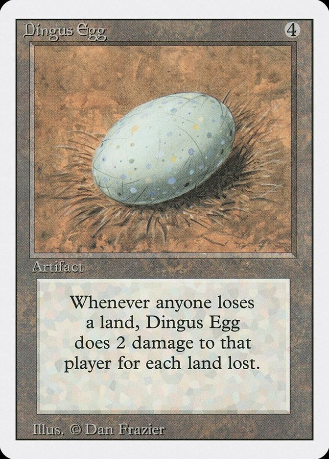 The iconic Magic: The Gathering card Dingus Egg