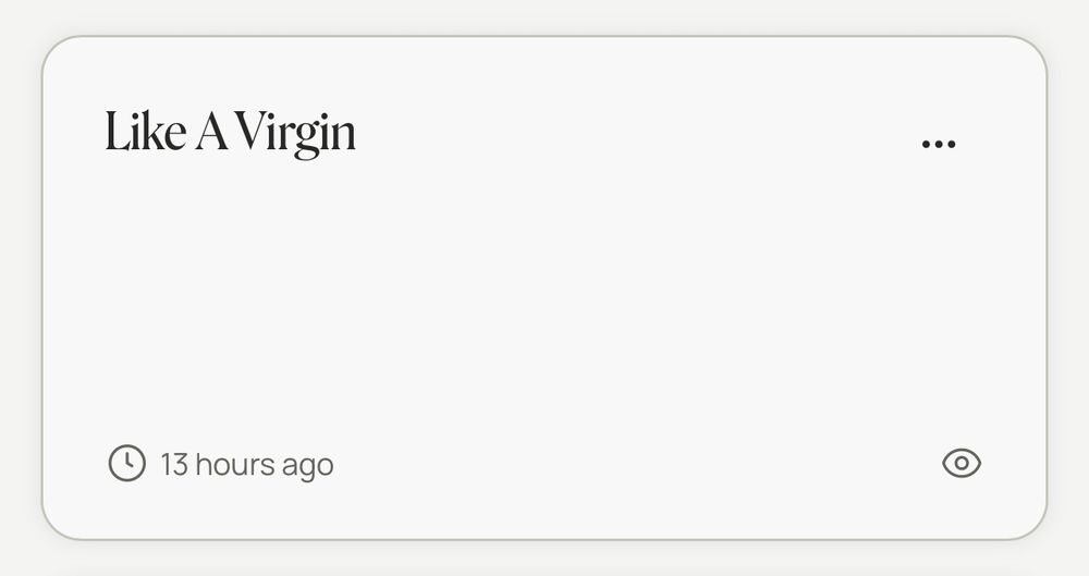 A screen shot of my ellipsus file of my script. It reads: Like A Virgin, which is the title.