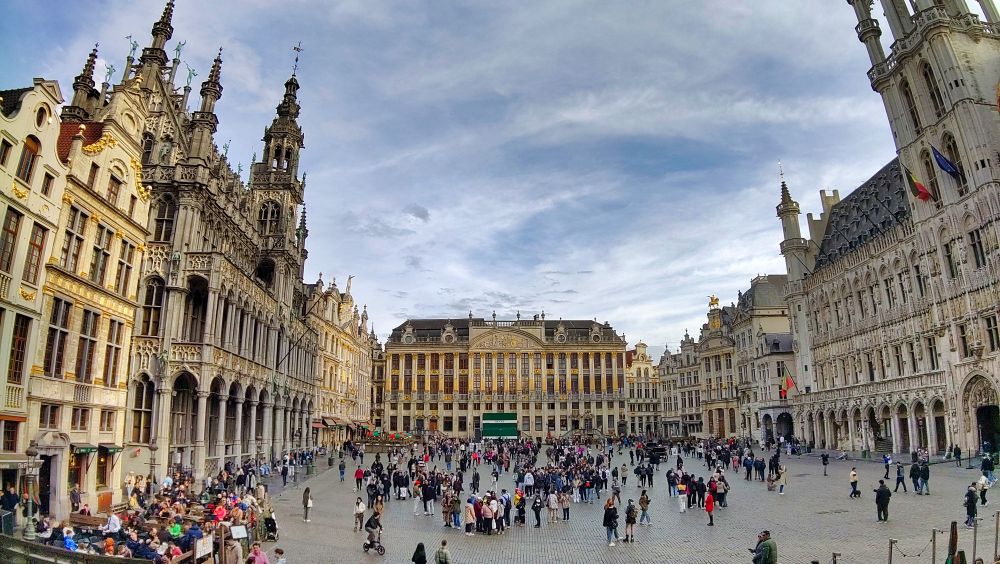 view of Grande Place from dinenr
