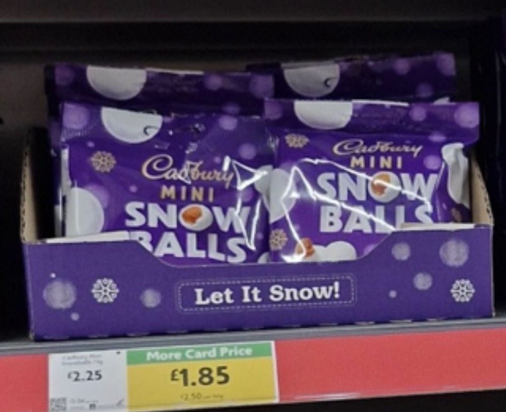 Cadbury mini snow balls chocolate