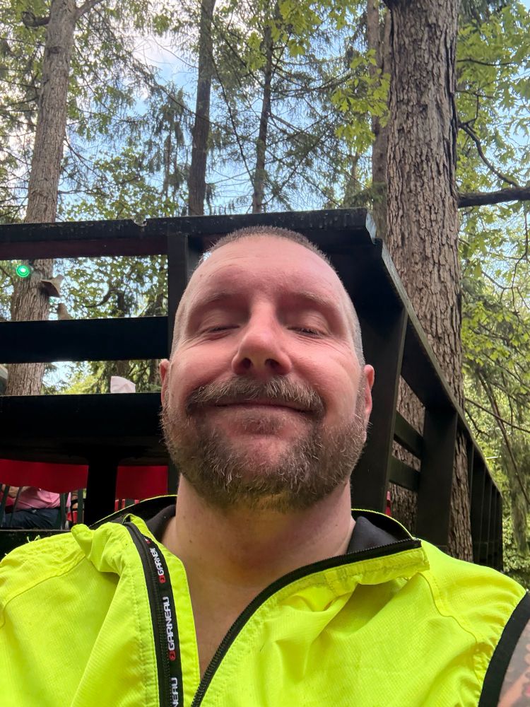 Man in shade post bike ride 