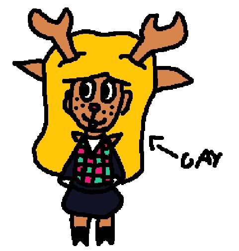 Noelle Holiday from the hit indie game DELTARUNE developed by Toby Fox. Fun fact she's a gay women.