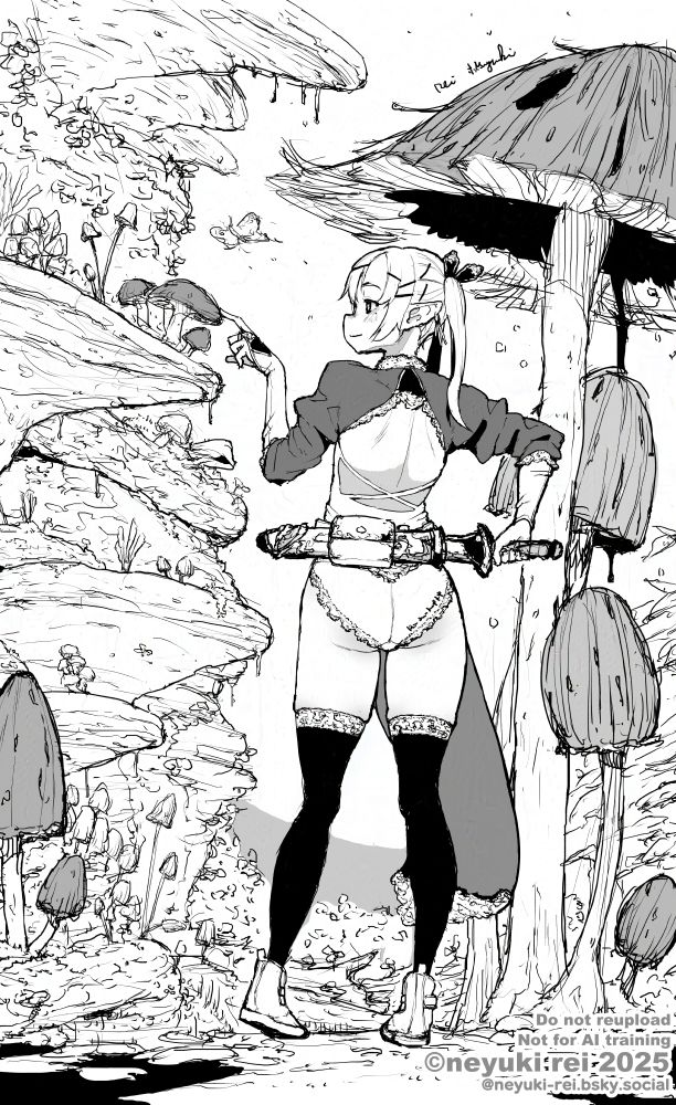 girl mushrooms elf