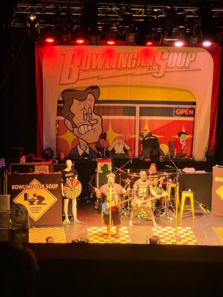 The band Bowling for Soup playing in concert in Vancouver BC