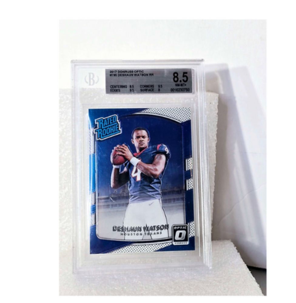 DeShaun Watson Rookie Football Card 2017 Donruss Optic Graded Beckett | Athletictrainer