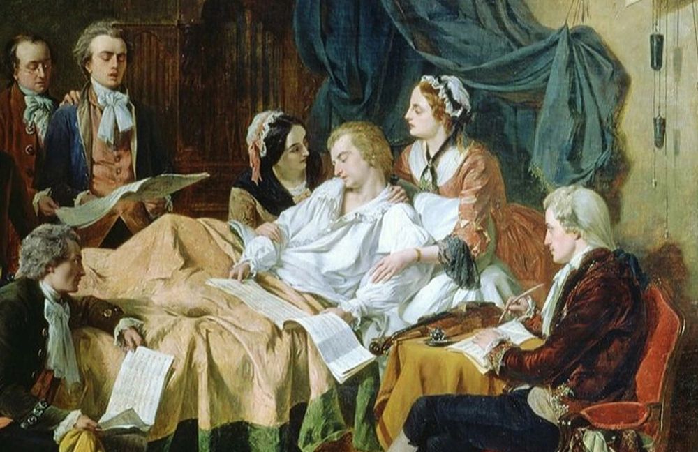 Mozart on his deathbed.