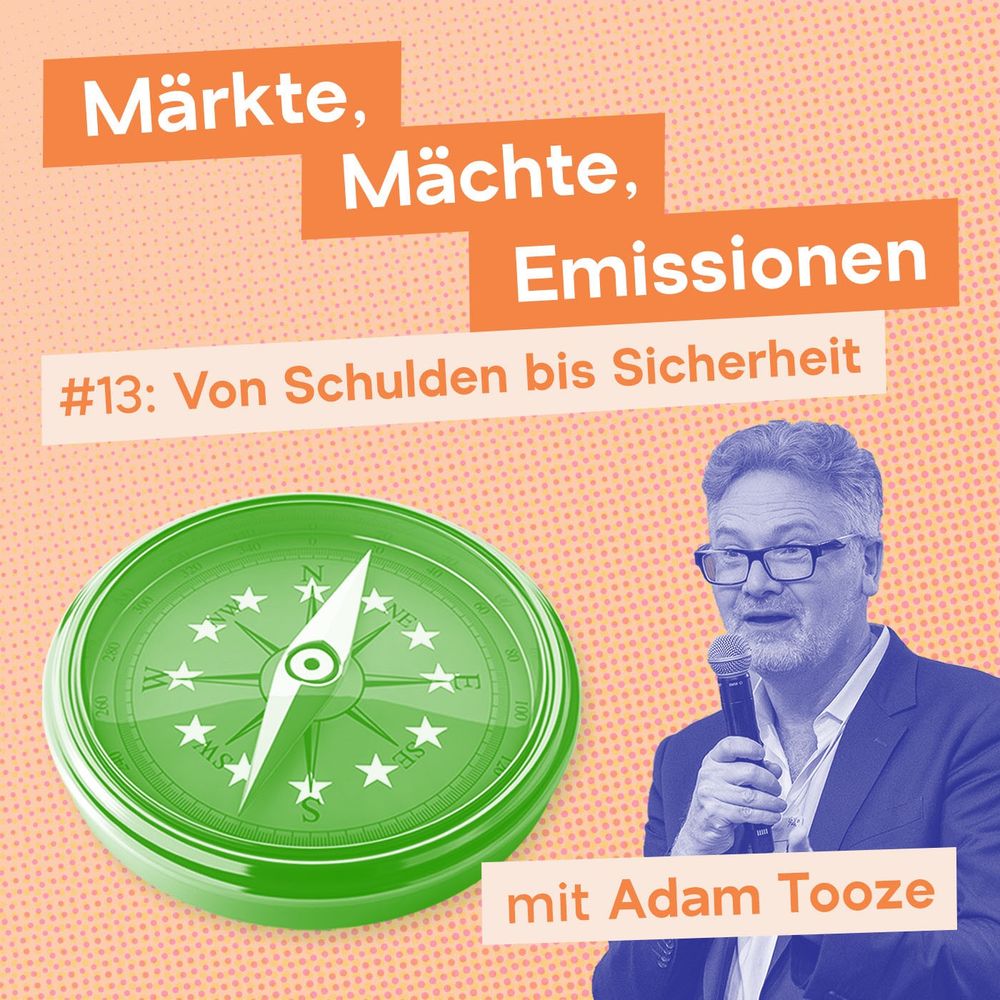 Adam Tooze und das Abbild von einem Kompass mit EU Sternen 
