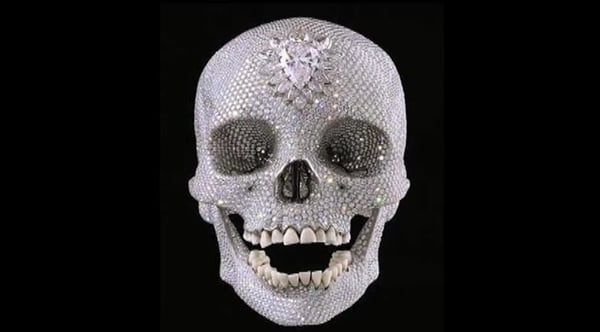 photo of diamon encrusted skull