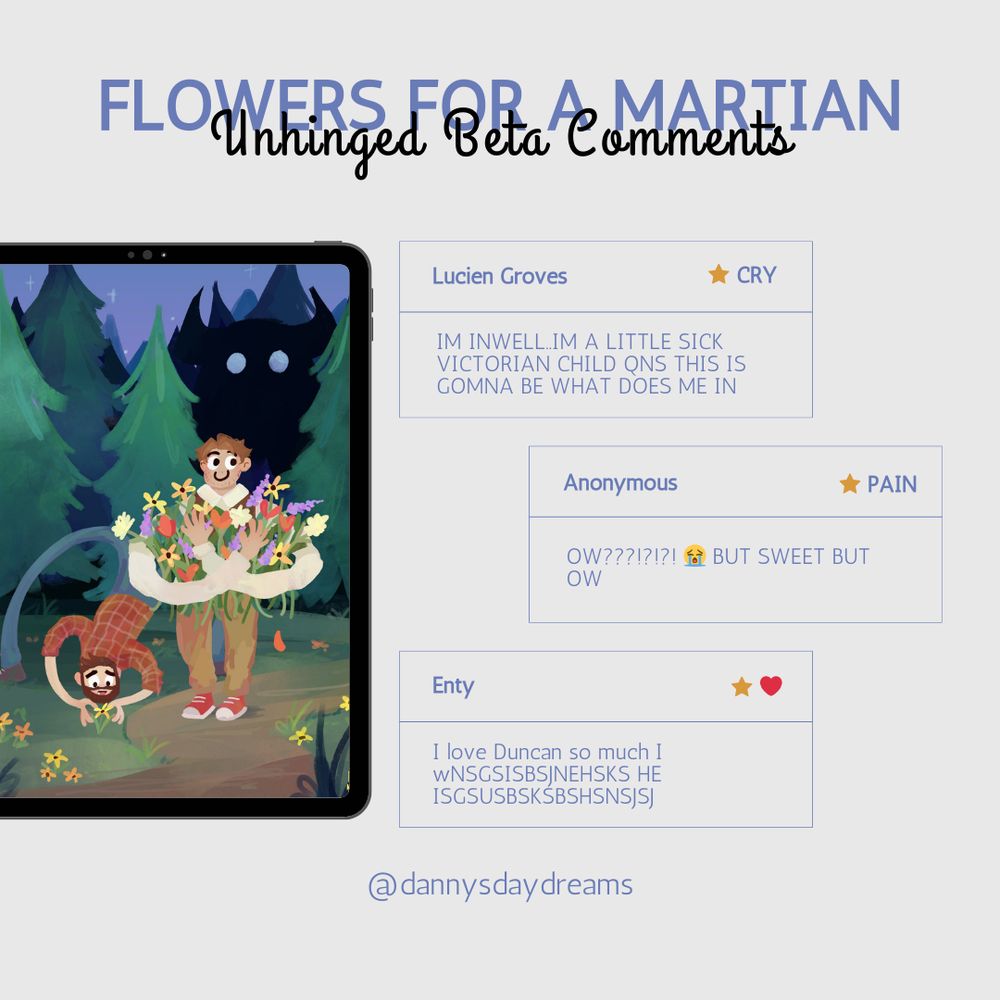 Three unhinged beta comments from FLOWERS FOR A MARTIAN.