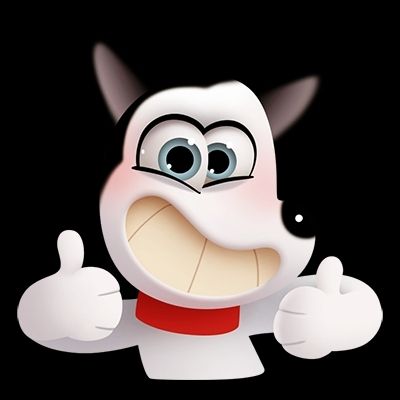 Ein Hund mit 2 erhobenen Daumen.