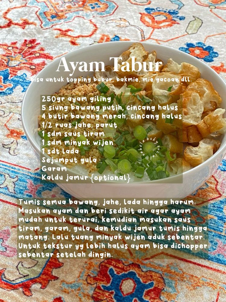 Ayam Tabur recipe