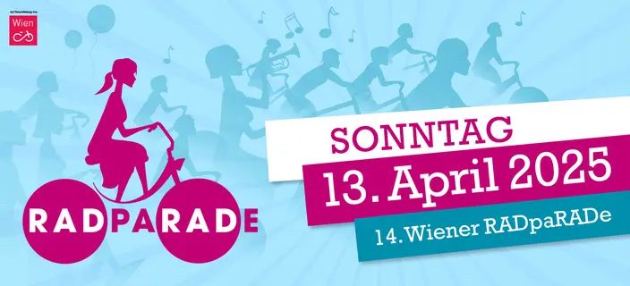 Ankündigung 14. Wiener Radparade am 13. April 2025