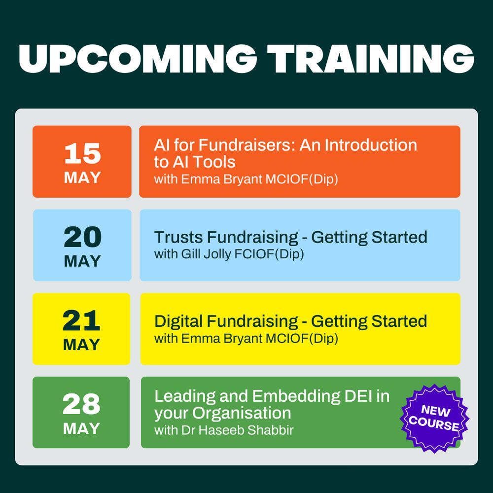 List of Courses between 15 and 28 May.