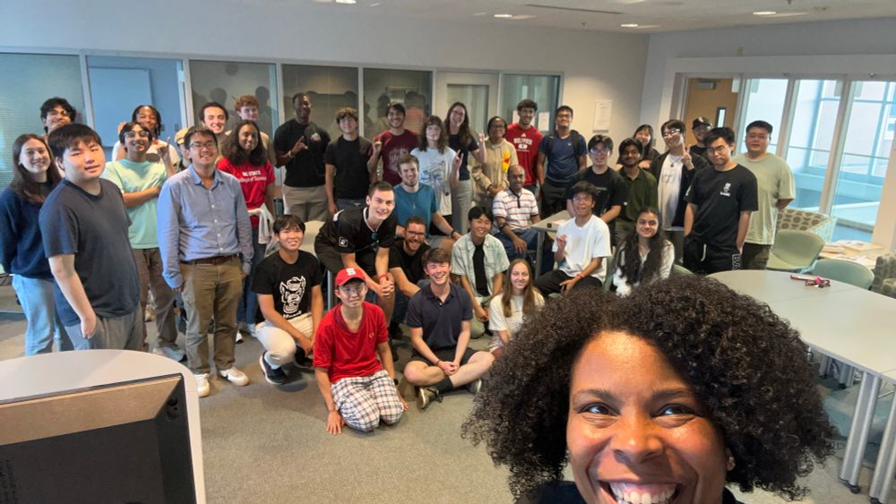 Selfie with student attendees from the first NC State Statistics Department professional development workshop for this academic year. Approximately 40 students were in attendance.