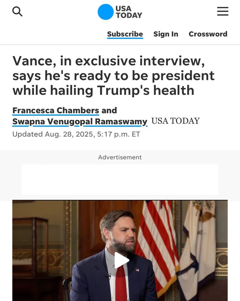 Vance, in exclusive interview, says he's say to be president while hailing Trump's health