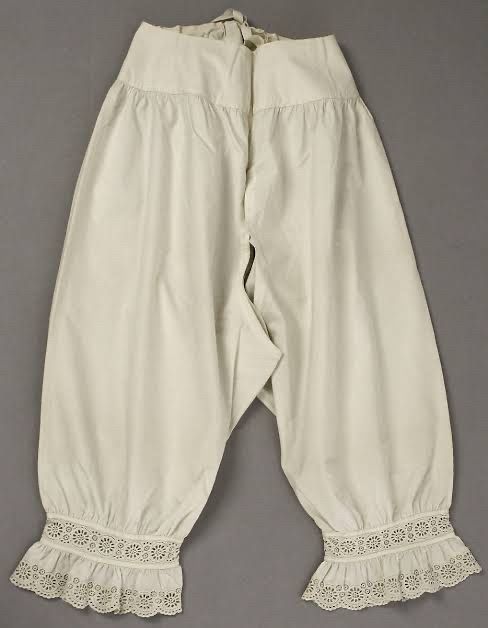 Off-white 19th century bloomers that happen to also be crotchless