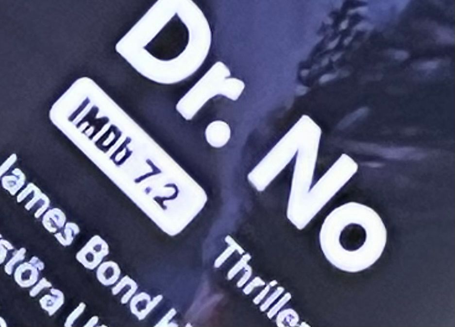 En skärmdump på en streamingtjänst med fokus på titeln DR. NO