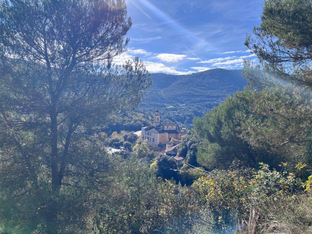 En bild på dalen där klostret ligger