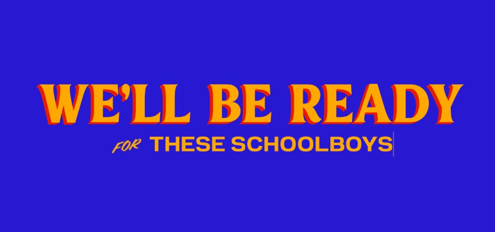 zohran mamdani campaign sign generator with the text WE'LL BE READY for THESE SCHOOLBOYS