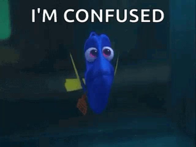 dory from the movie finding nemo is standing in the water and looking at the camera .