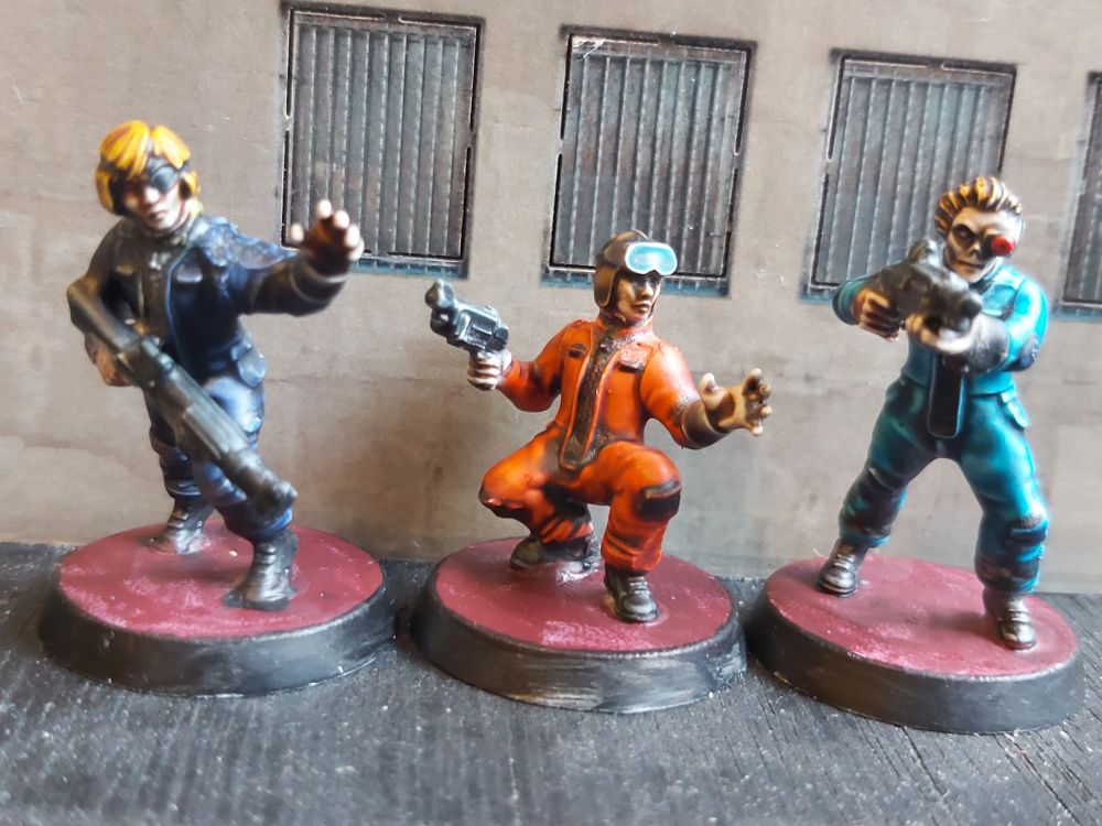 Wargame Atlantic Cannon Fodder figures with Stargrave heads and arms.