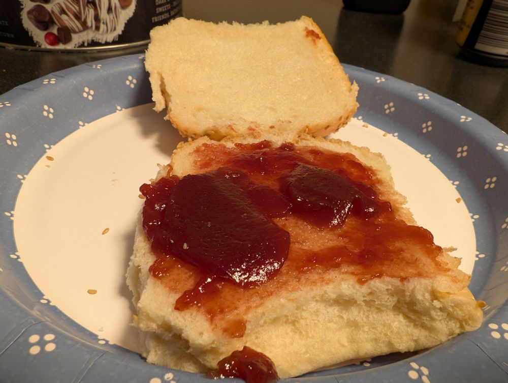 Cranberry first on roll 