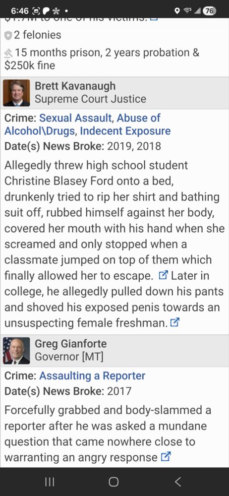 Look up Republicans who have committed crimes 2024