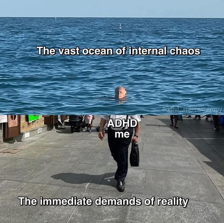 The vast ocean of internal chaos/
The immediate demands of reality