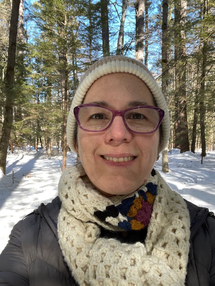 Eman in the snowy woods at MacDowell, Peterborough, New Hampshire.