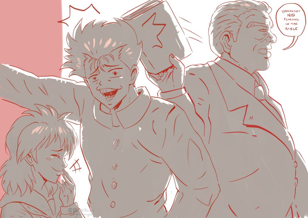 Urameshi no flirting in the aisle