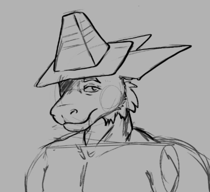 shark furry wearing a cone hat