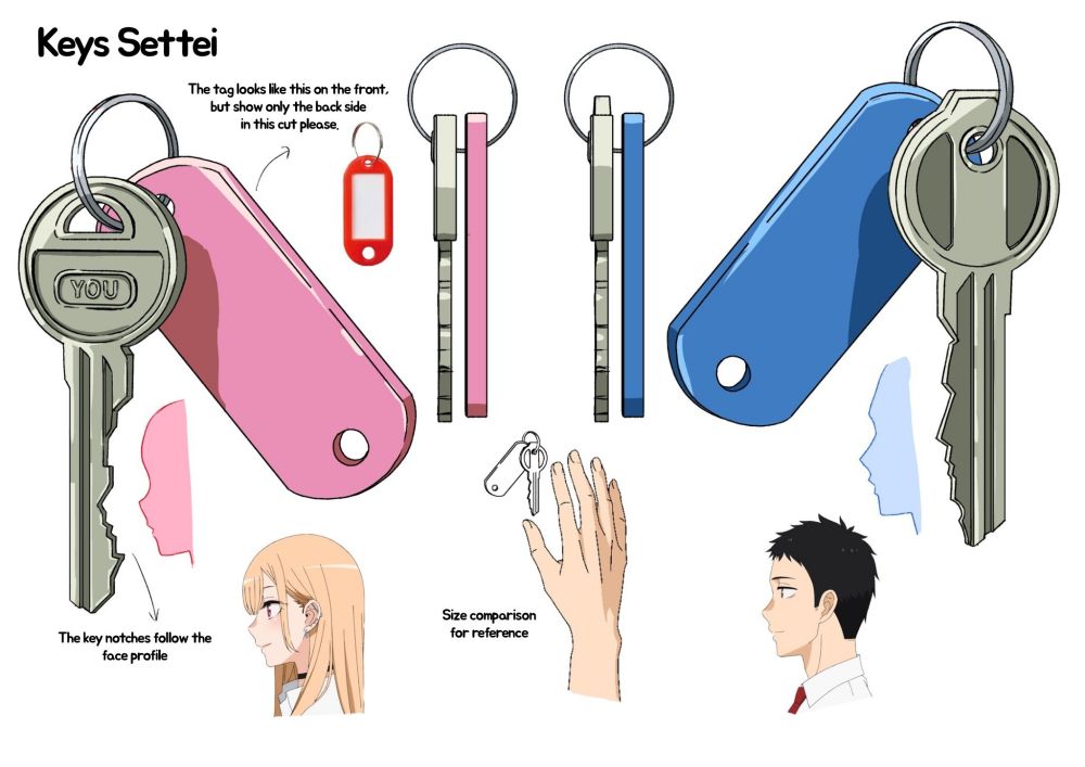 Screencap of settei design of keys