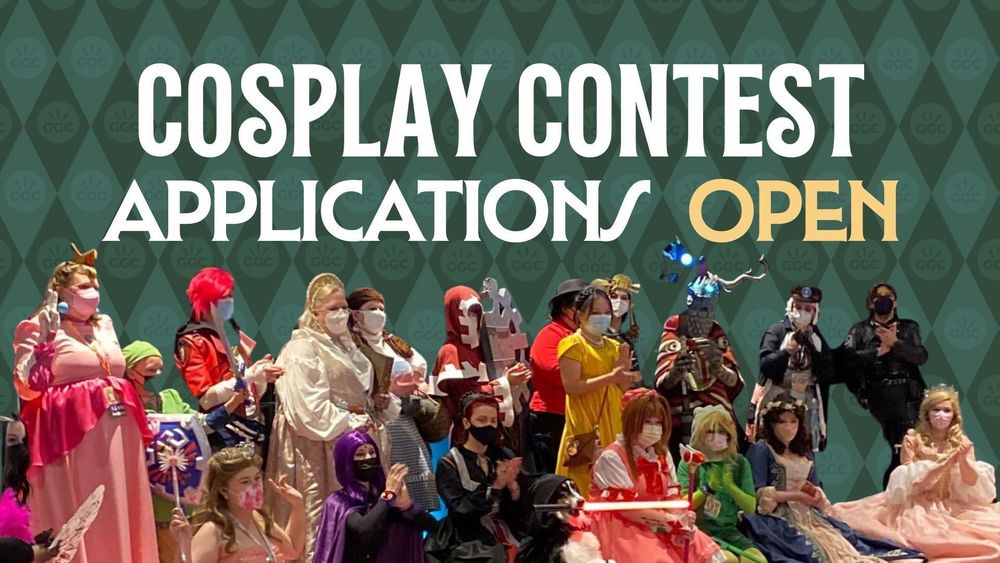 Cosplay Contest Applications Open: The GeekGirlCon 2024 Cosplay Contest participants pose in a line for a group photo on the main stage at GeekGirlCon.