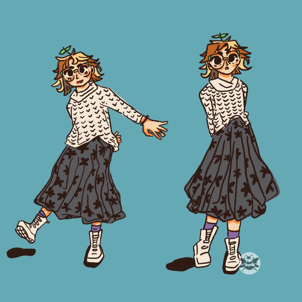 a drawing by bee of an outfit they wore last week