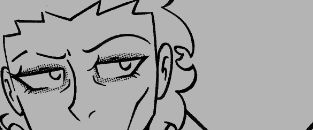 A screenshot of lineart of Winslow's eyes. 