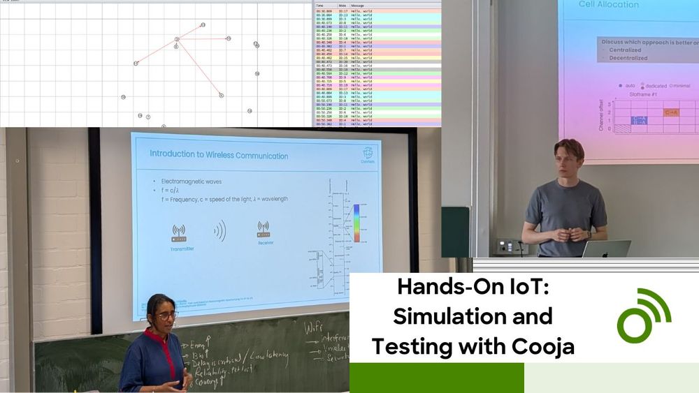 The two lecturers during their presentation of IoT simulation using Contiki and Cooja