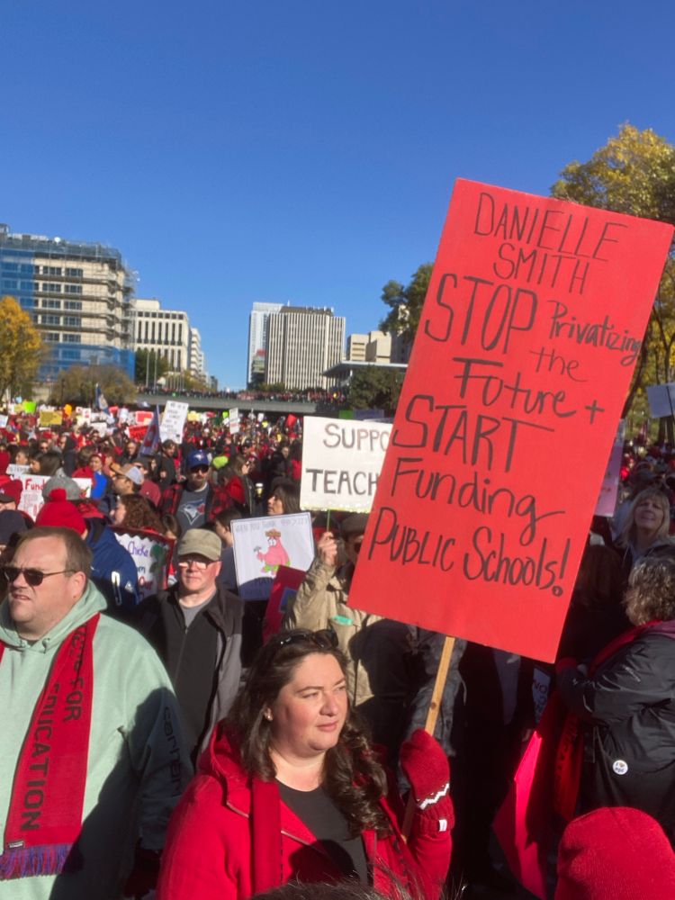 Rally for public education at the Alberta legislature 