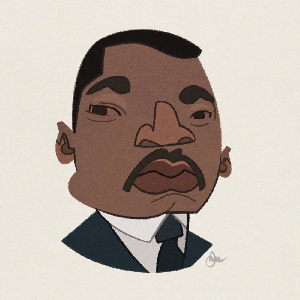 Caricature of Martin Luther King Jr. 