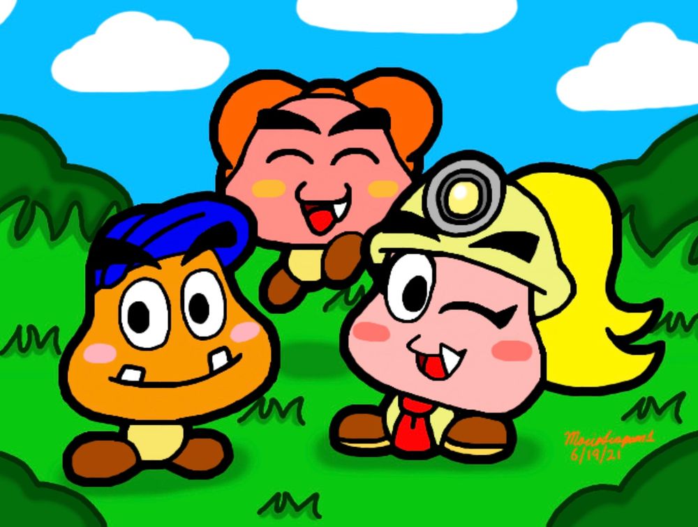 Paper Goomba Gang! Featuring Goombario, Goombaria, and Goombella! 🌟