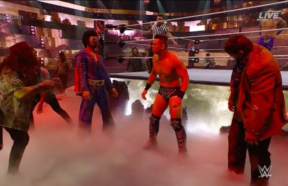 The Miz surrounded by zombies
