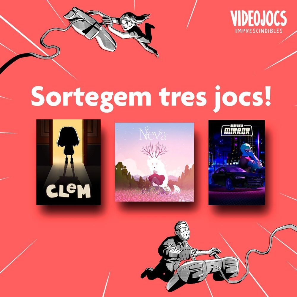 Bon any a tothom! Sortegem tres jocs desenvolupats a Catalunya (Clem, Neva i El Retrovisor) per a Steam.

Si vols participar:

1. Segueix-nos aquí
2. Fes RT
3. Respon dient-nos un videojoc imprescindible

👑 Data límit: 5 de gener 23:59 

Molta sort!