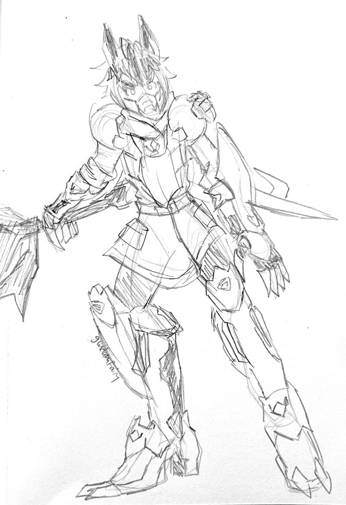 Her fighting, as Lupus Rex