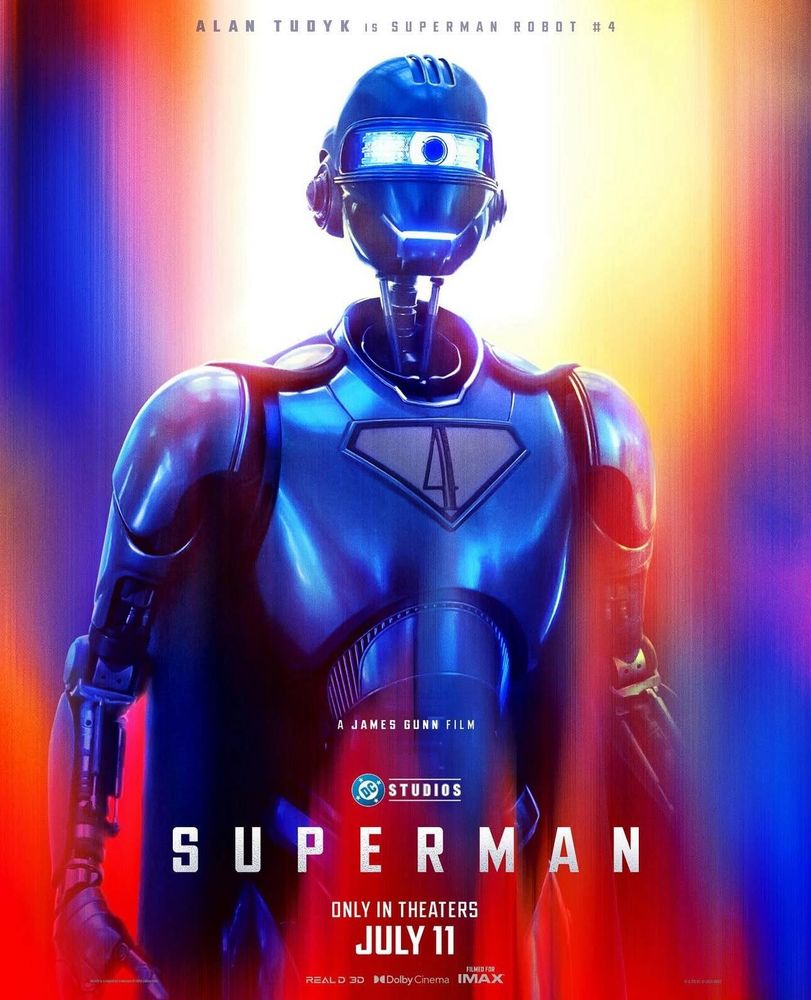 A Superman poster featuring Superman Robot #4.