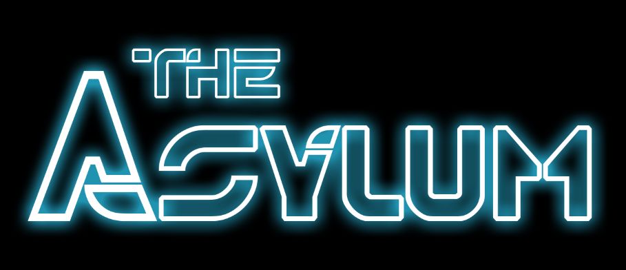 The Asylum, but it's written in the Tron: Legacy title font.