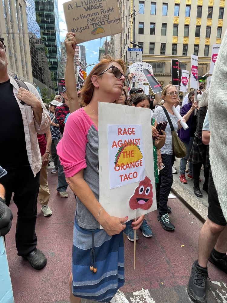 Demonstrator with sign: 