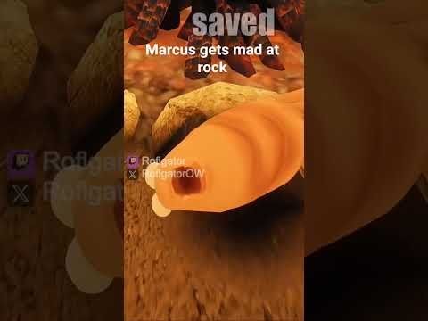 Marcus the worm gets mad at rock #funny #tearfulstories #heartwarmingreunion #overjoyed #funny