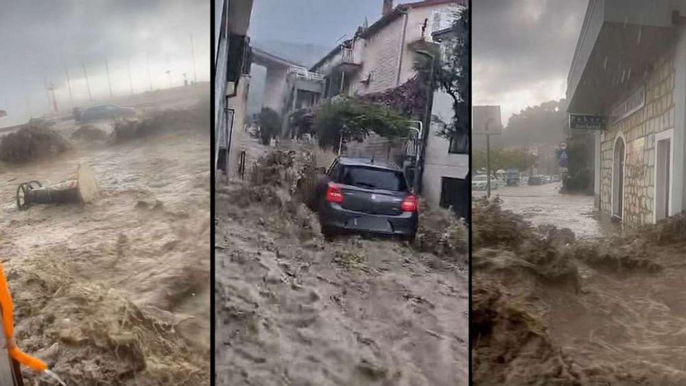 Autos ins Meer geschwemmt: Unwetter trifft kroatisches Urlaubsparadies