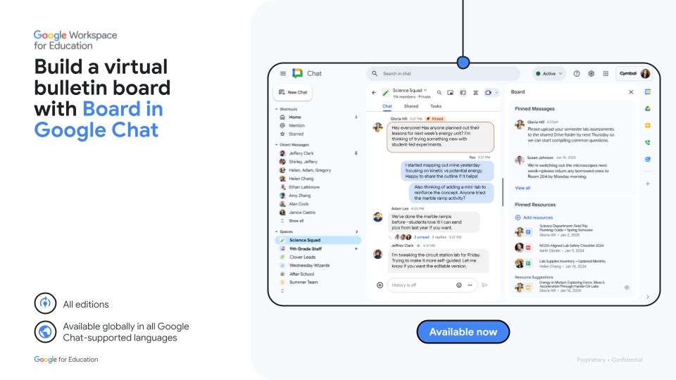 Build a virtual bulletin board in chat